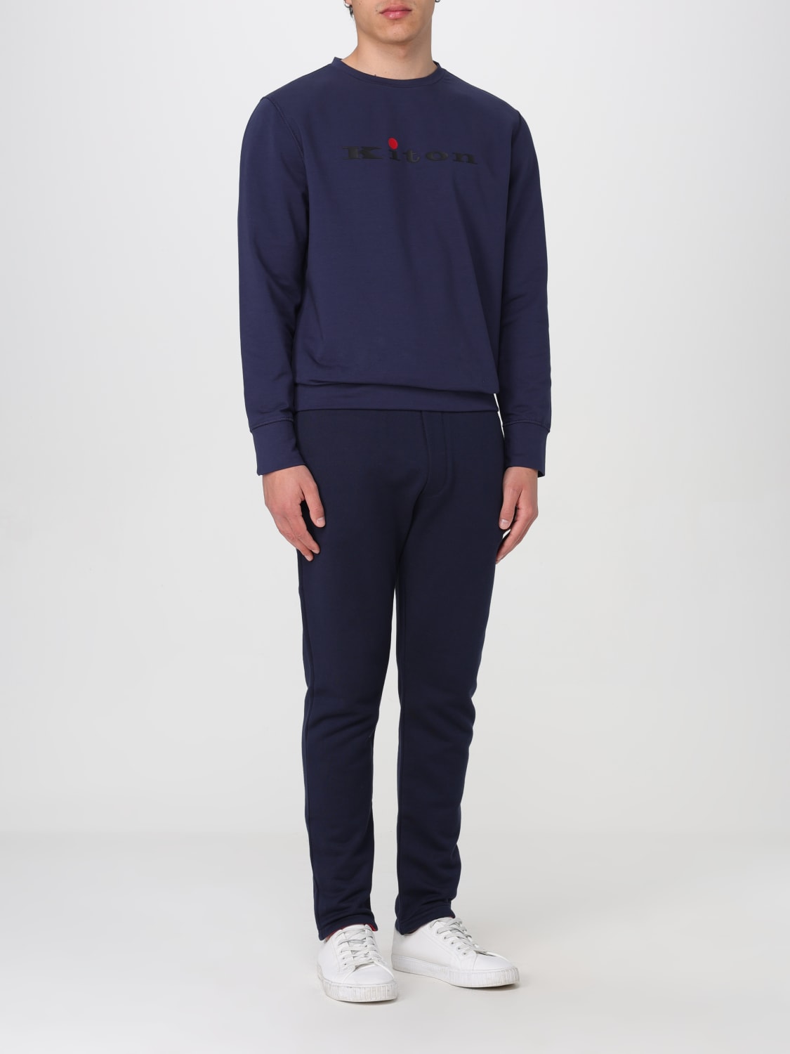 KITON SWEAT: Kiton cotton sweatpants and sweatshirt, Blue - Img 2