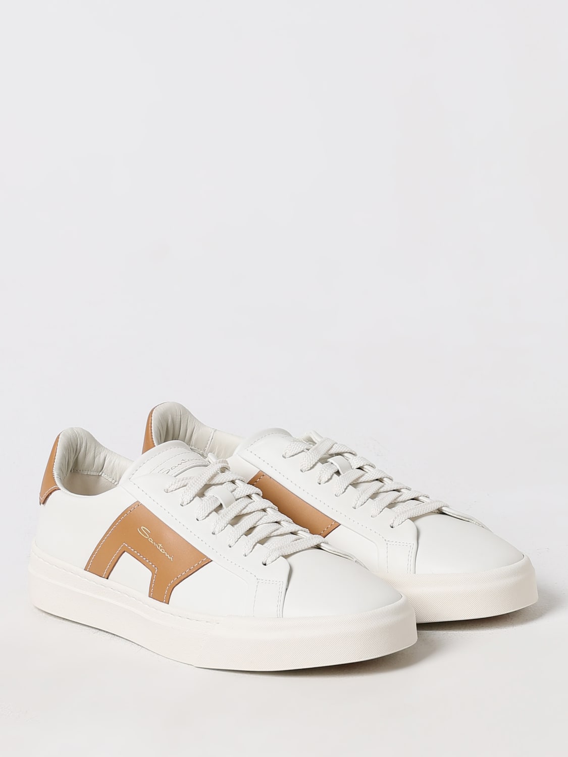 SANTONI SNEAKERS: Shoes men Santoni, White - Img 2