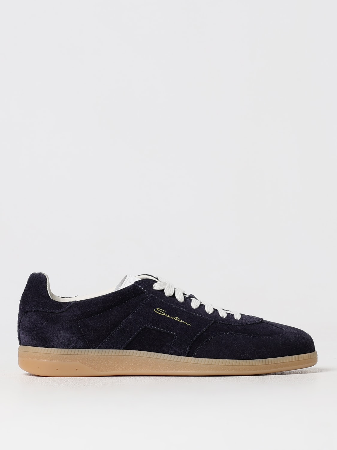 SANTONI SNEAKERS: Sneakers men Santoni, Blue - Img 1