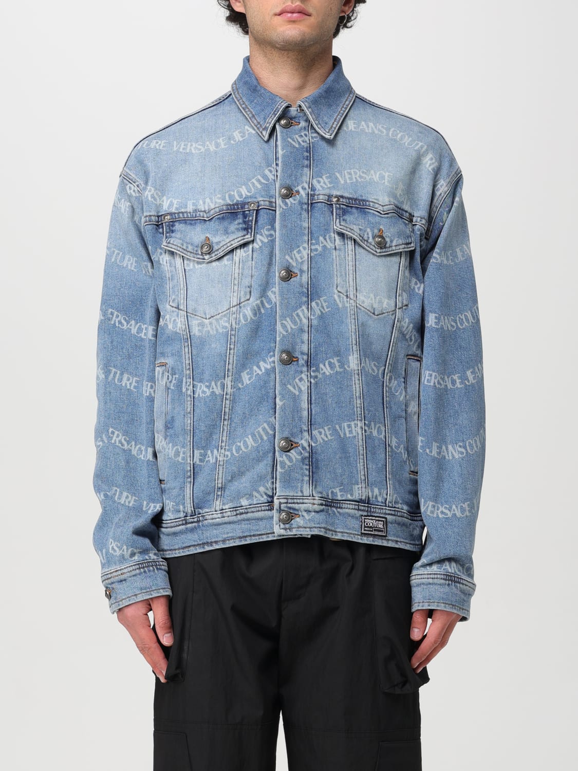 VERSACE JEANS COUTURE JACKET: Blazer men Versace Jeans Couture, Blue - Img 1