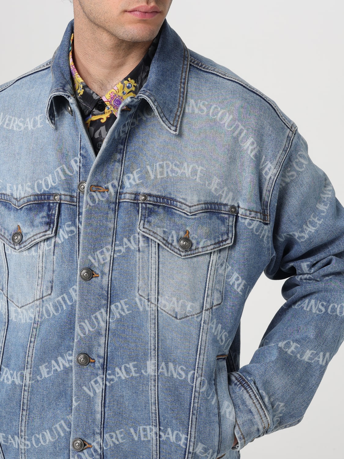 VERSACE JEANS COUTURE JACKET: Blazer men Versace Jeans Couture, Blue - Img 4