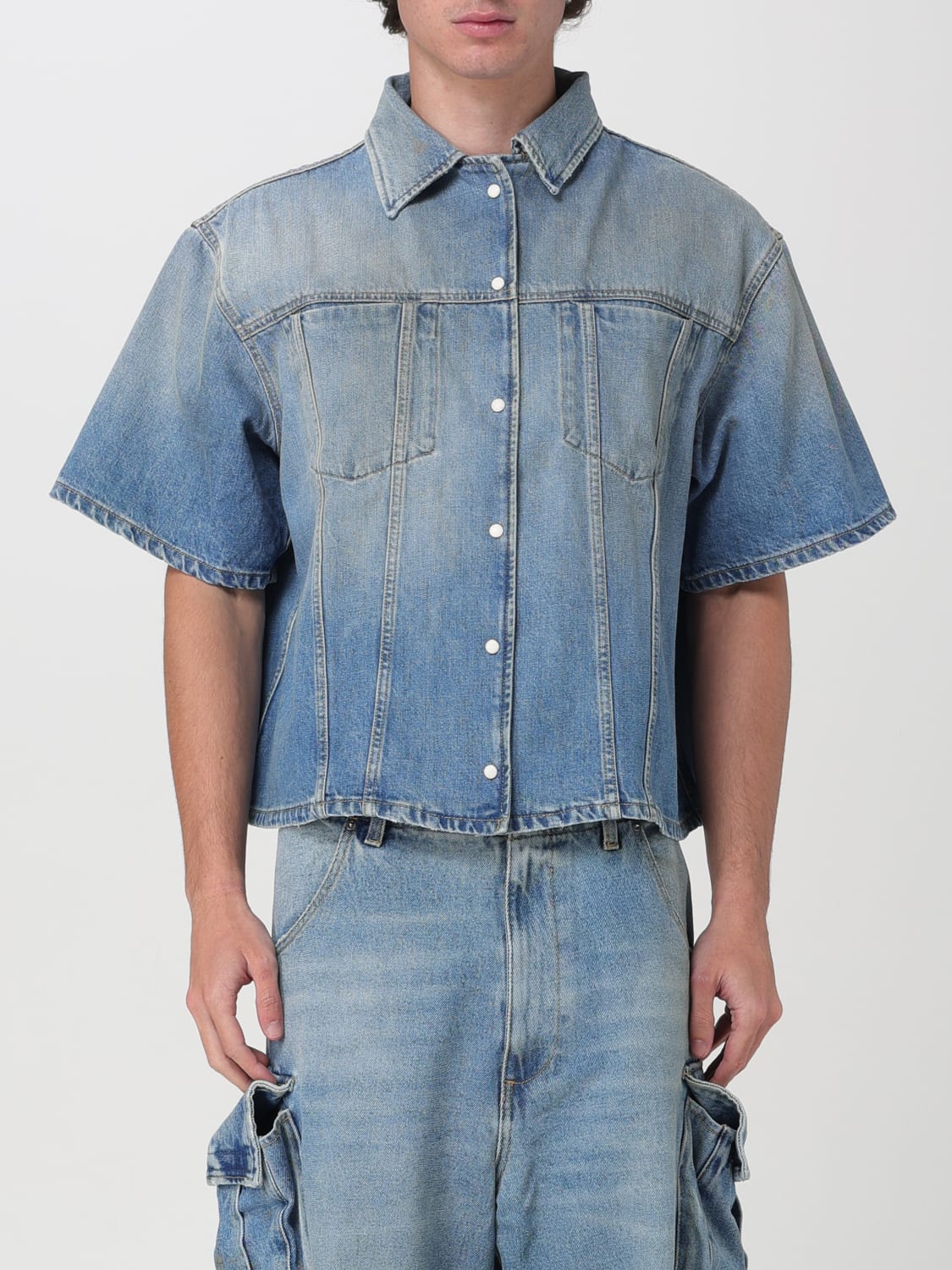 1989 STUDIO SHIRT: Shirt men 1989 Studio, Denim - Img 1