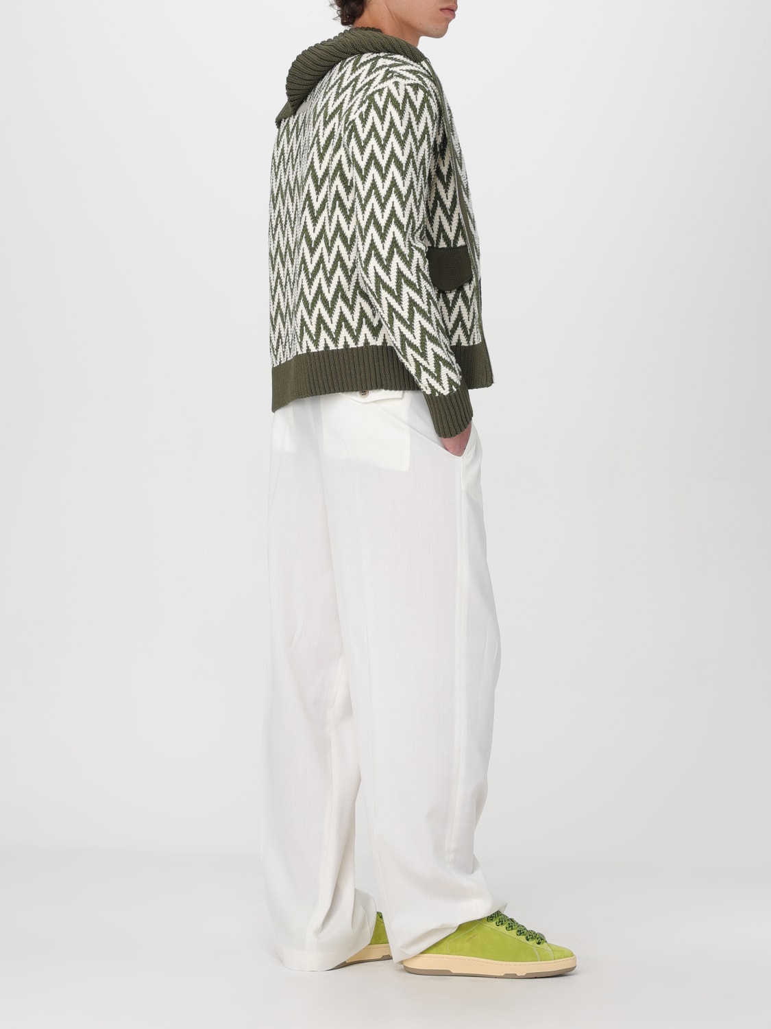 LANVIN CARDIGAN: Lanvin zip-up cardigan, Kaki - Img 2