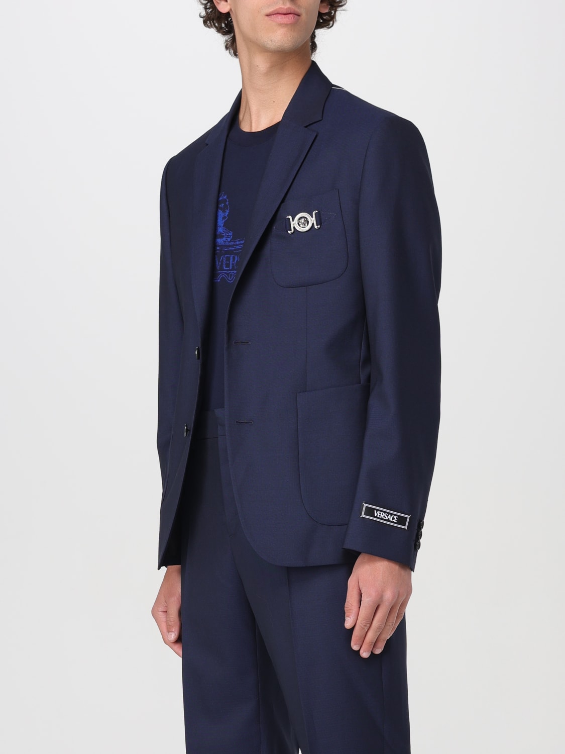 VERSACE BLAZER: Veste homme Versace, Bleu - Img 4