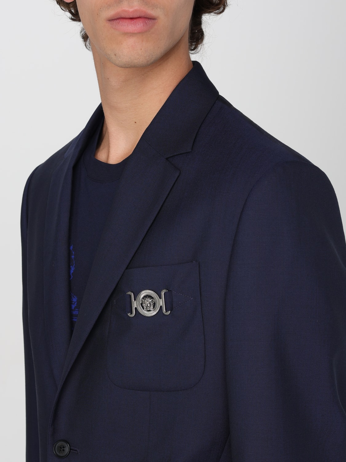 VERSACE BLAZER: Veste homme Versace, Bleu - Img 5