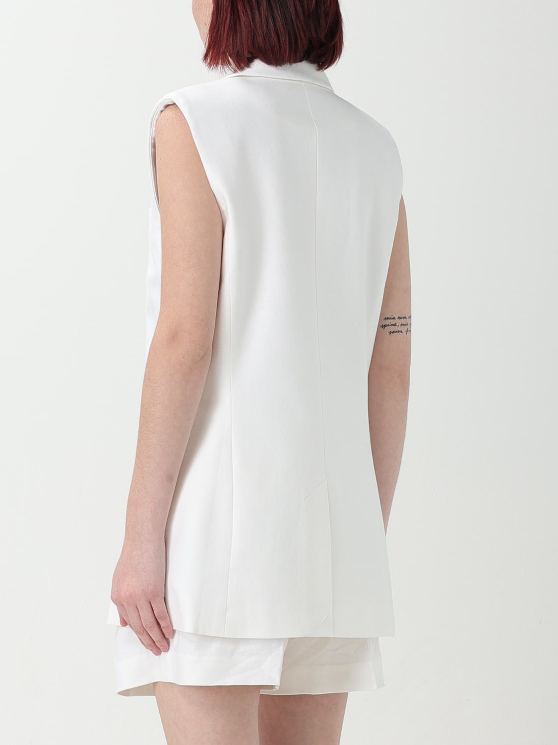 アウターその他 Michael Kors Woman Waistcoat White MS4107P9BA 100 Michael Kors Outlet: Dress woman - White | Michael Kors