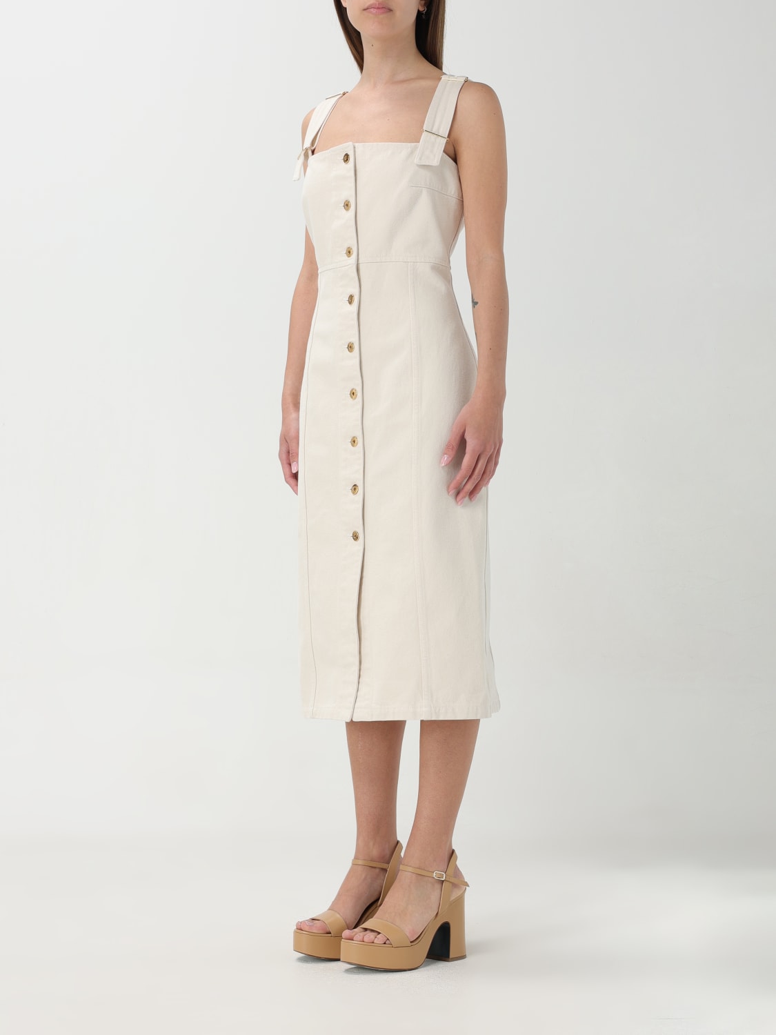 PATOU DRESS: Dress woman Patou, Beige - Img 4