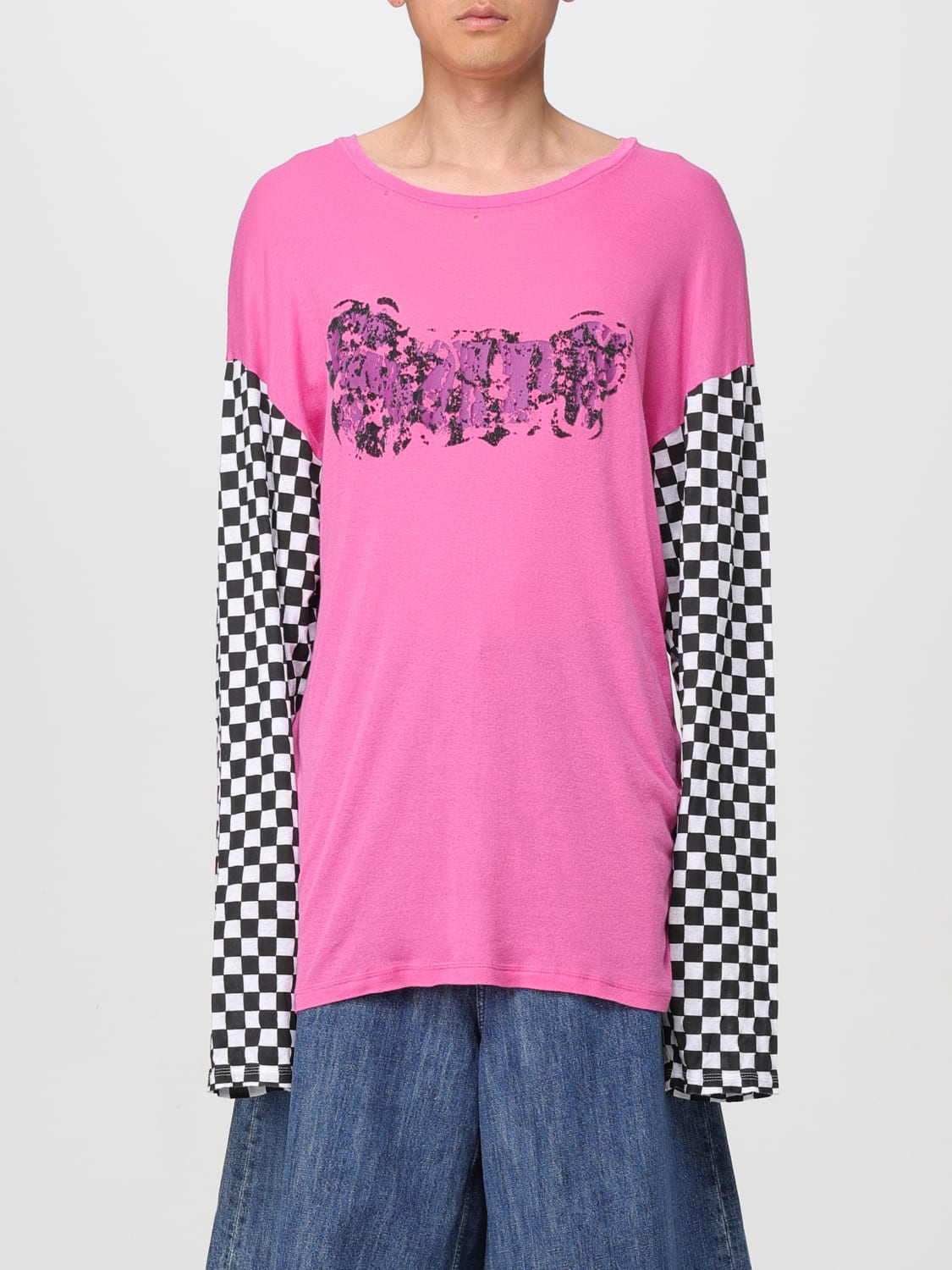 ERL T-SHIRT: T-shirt men Erl, Fuchsia - Img 1