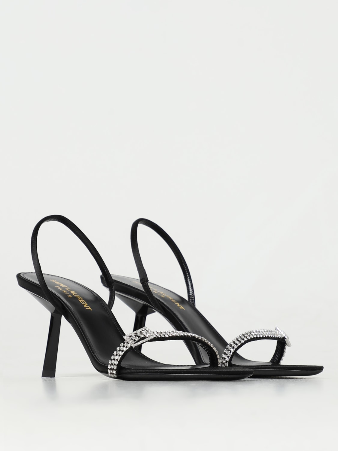 SAINT LAURENT HEELED SANDALS: Heeled sandals woman Saint Laurent, Black - Img 2