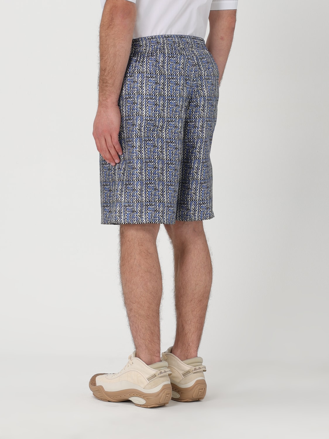 FENDI SHORTS: Shorts herren Fendi, Blau - Img 3
