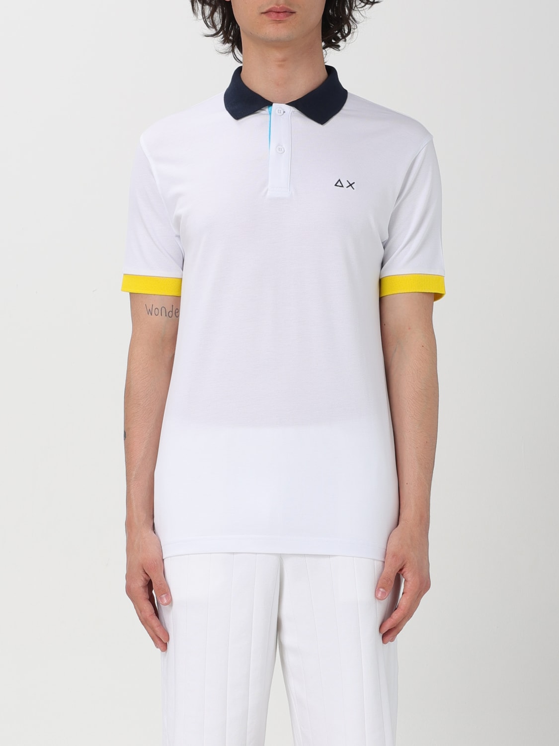 SUN 68 POLO SHIRT: T-shirt men Sun 68, White - Img 1