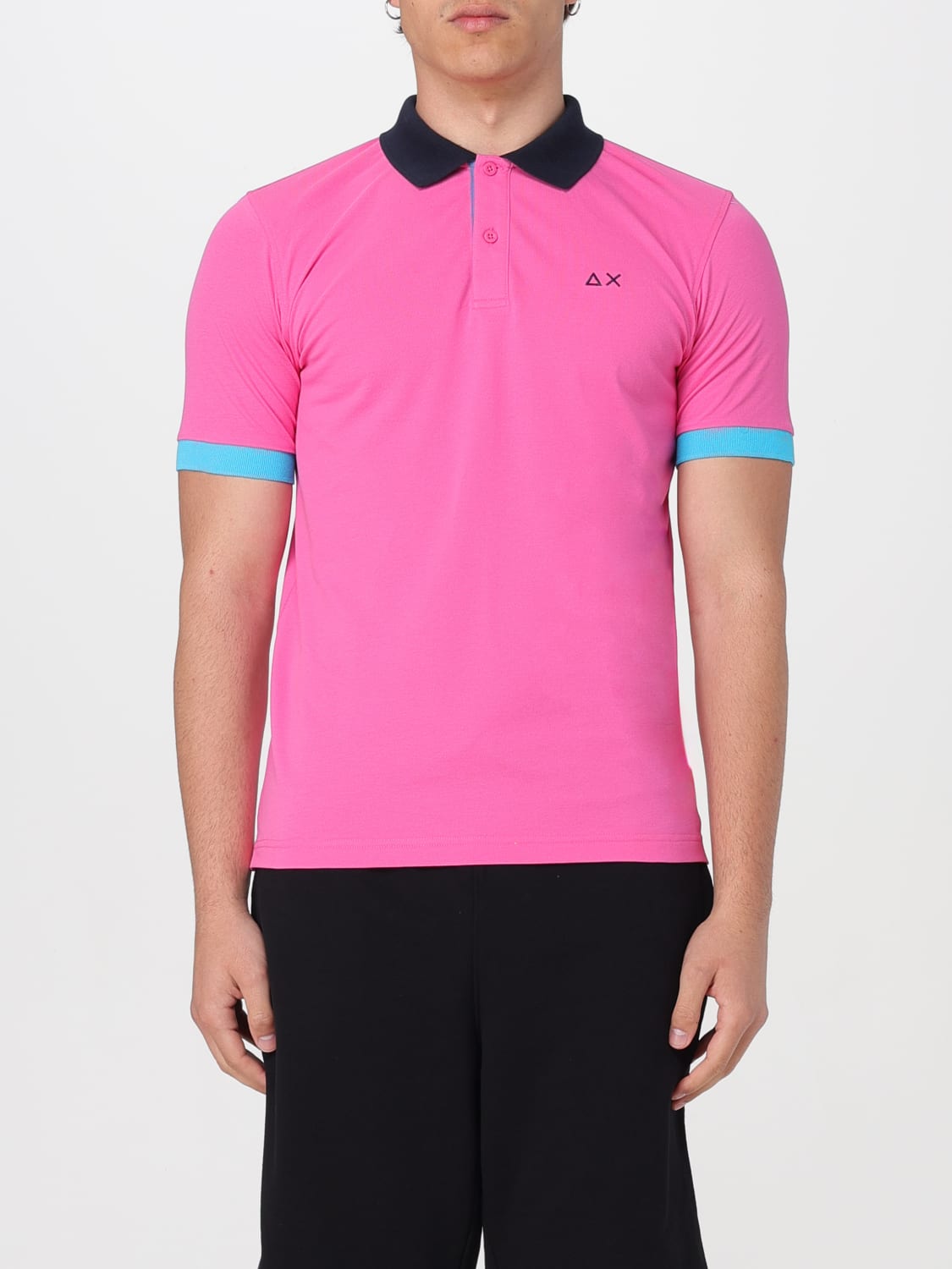 SUN 68 POLO SHIRT: T-shirt men Sun 68, Fuchsia - Img 1