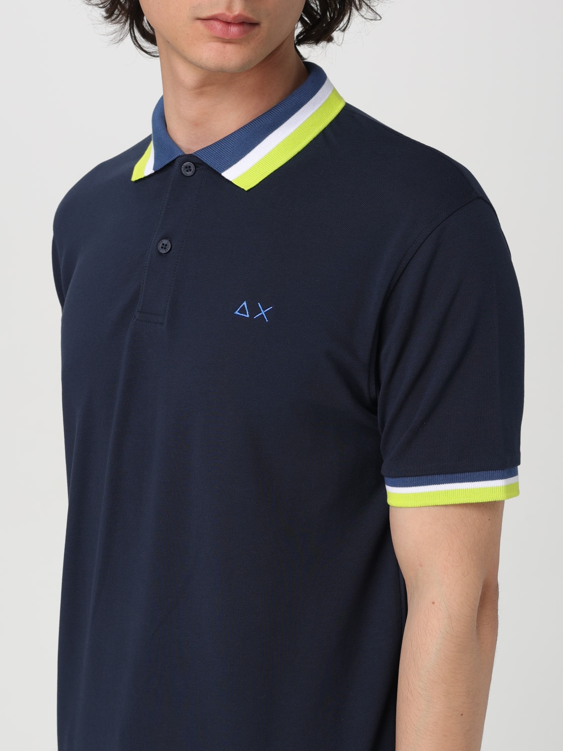 SUN 68 POLO SHIRT: T-shirt men Sun 68, Blue - Img 3