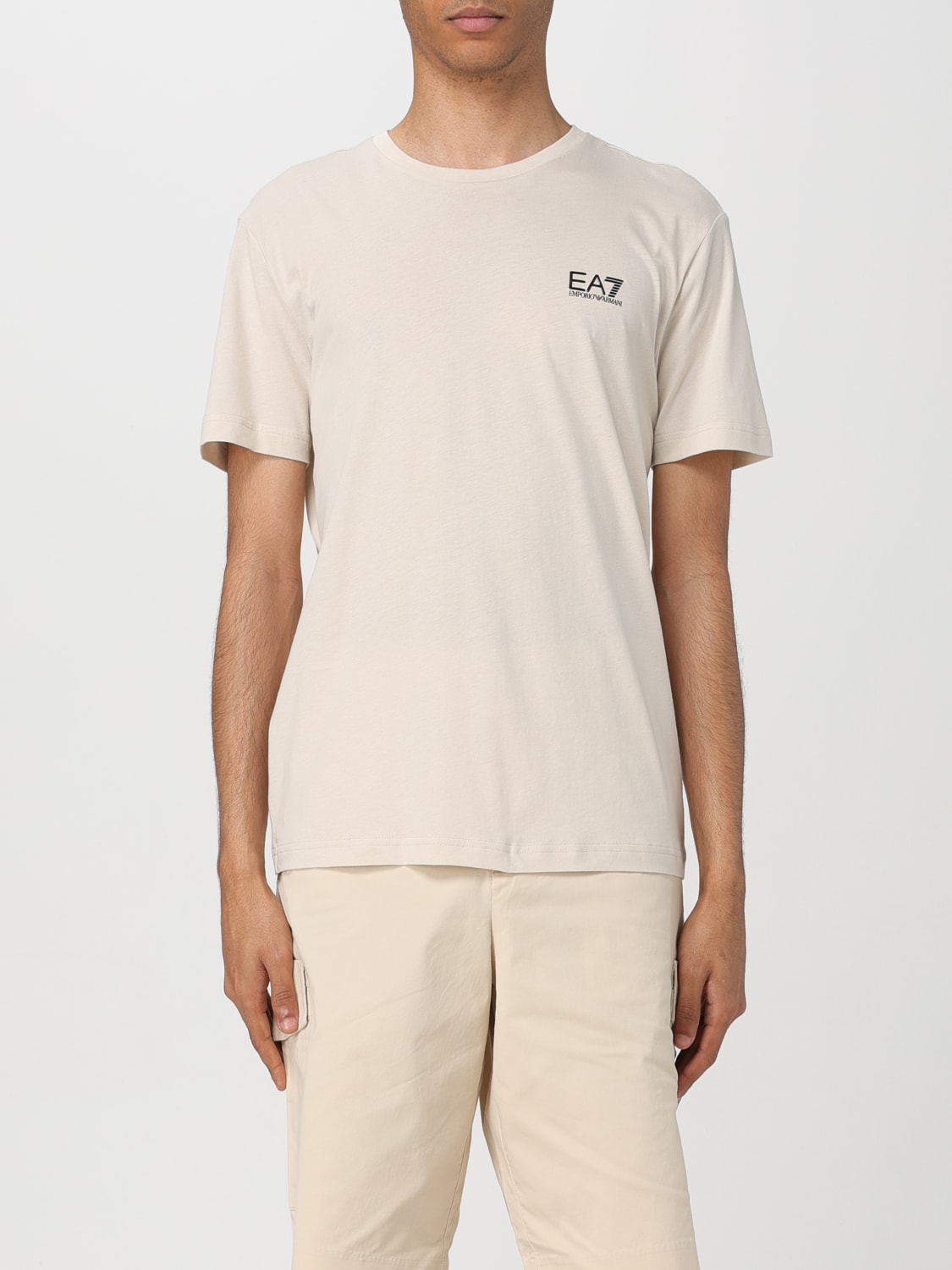 EA7 T-SHIRT: T-shirt men Ea7, Beige - Img 1