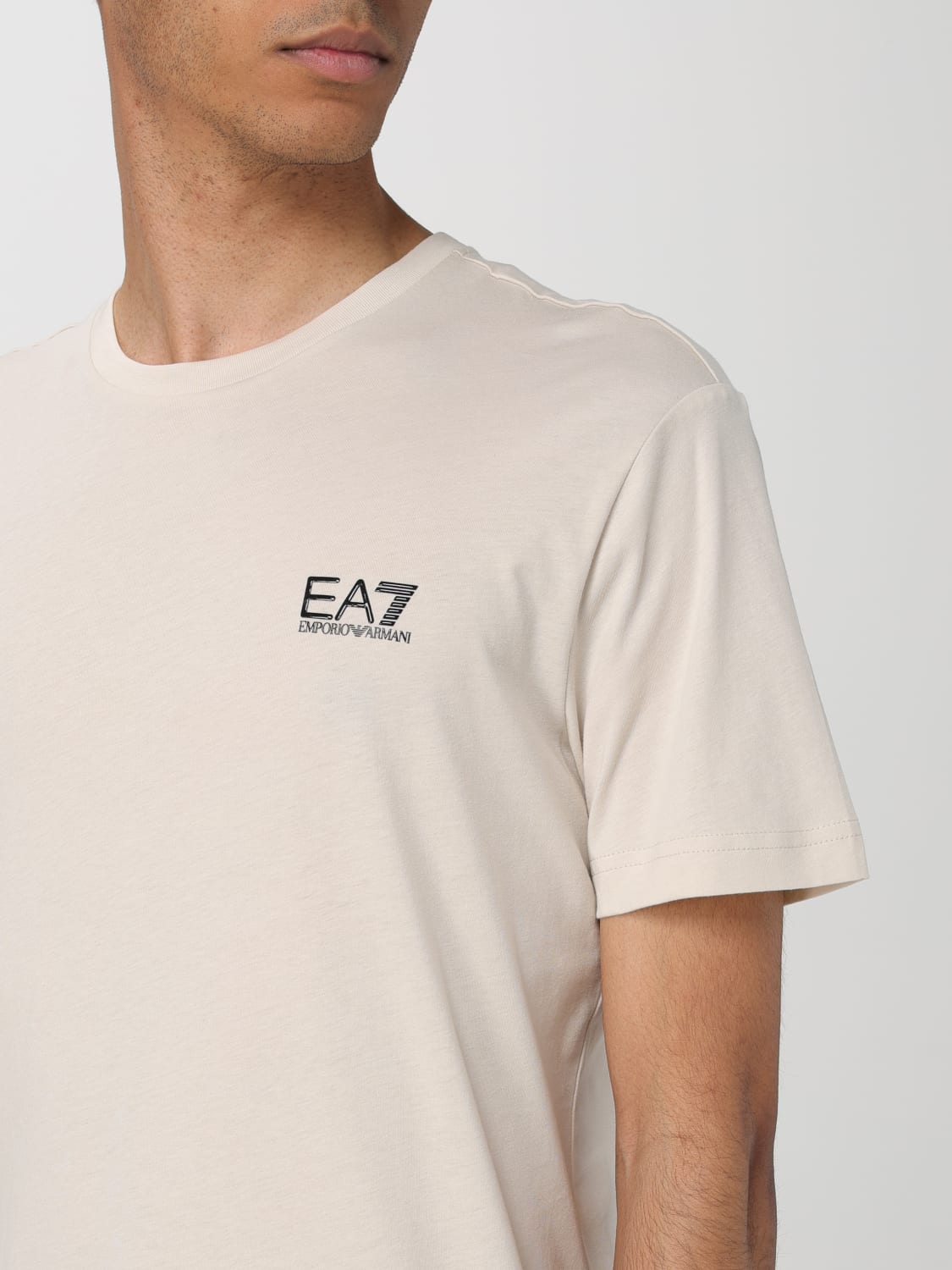 EA7 T-SHIRT: T-shirt men Ea7, Beige - Img 3