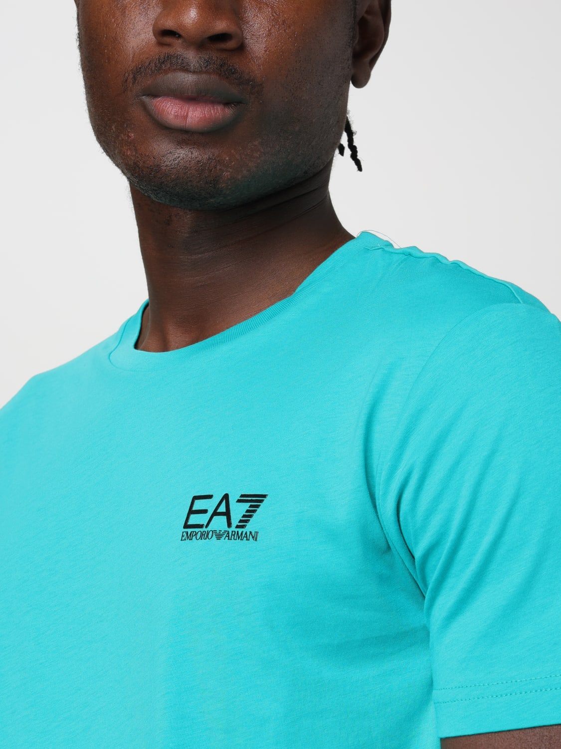 EA7 T-SHIRT: T-shirt homme Ea7, Vert Mousse - Img 3