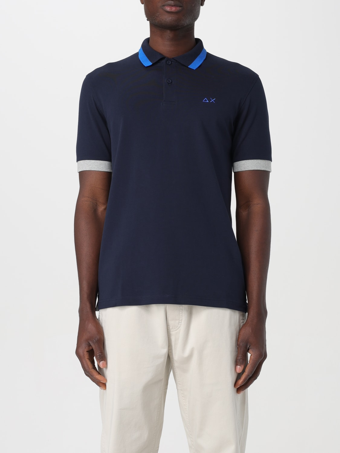 SUN68 POLO: Camiseta hombre Sun 68, Azul Oscuro 1 - Img 1