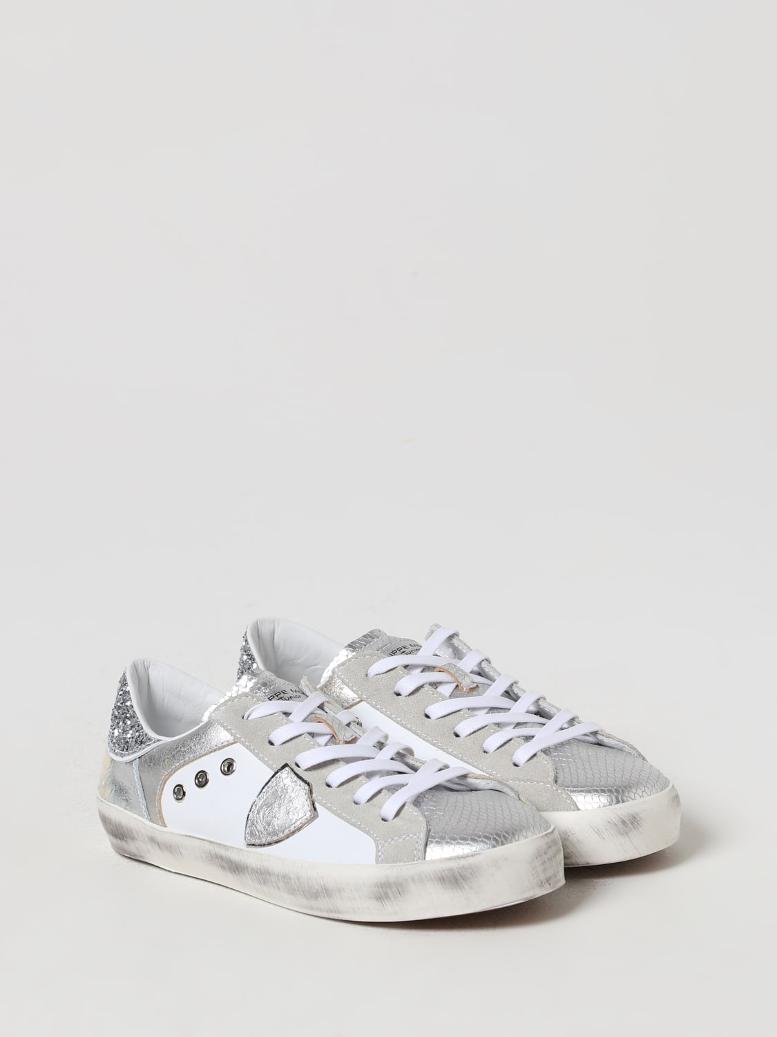 PHILIPPE MODEL JUNIOR BASKETS: Chaussures enfant Philippe Model Junior, Blanc - Img 2