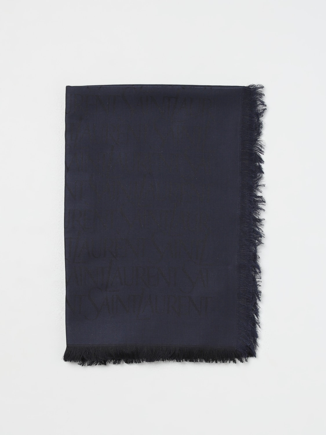 SAINT LAURENT SCARF: Scarf men Saint Laurent, Black - Img 1