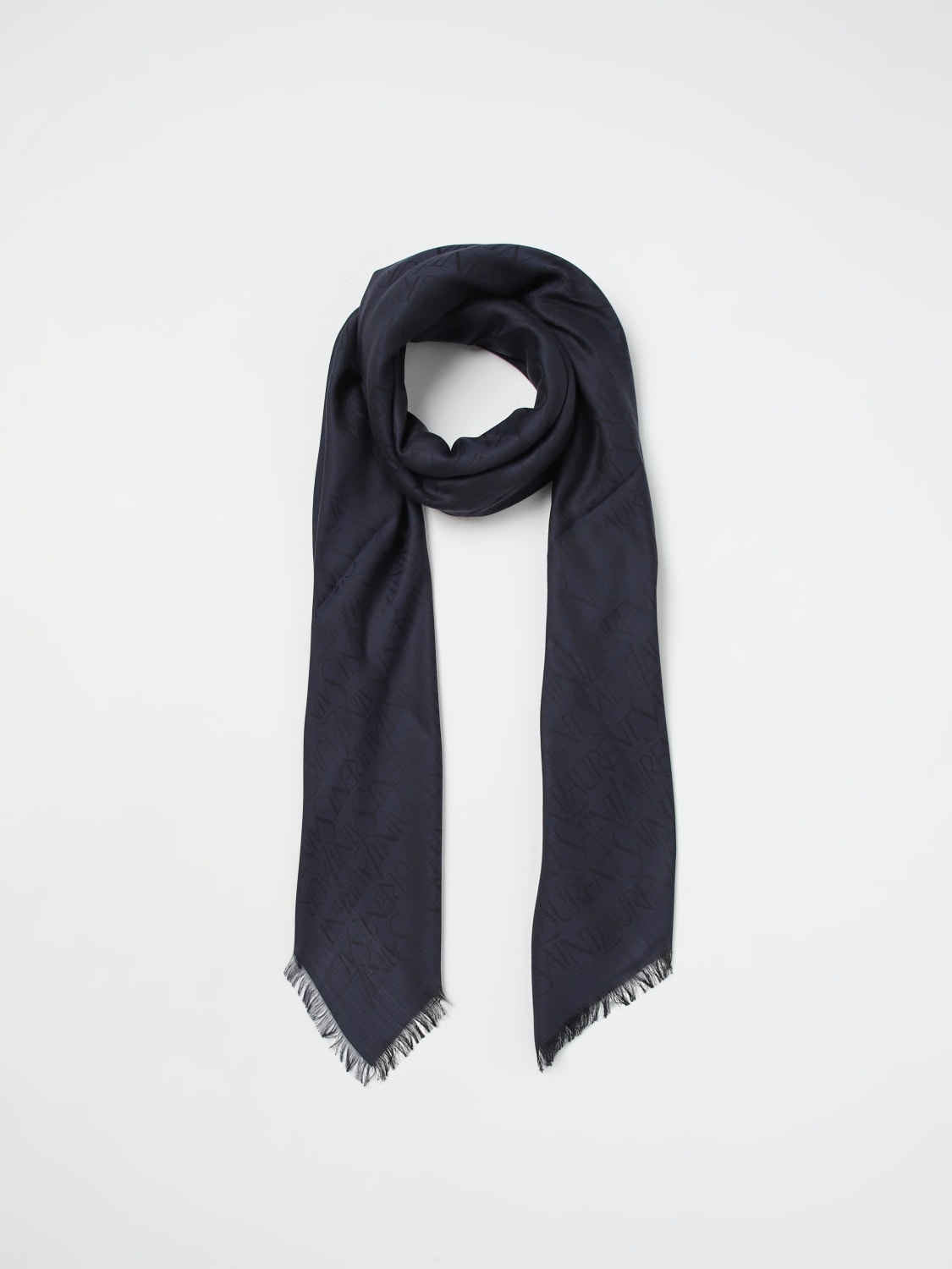 SAINT LAURENT SCARF: Scarf men Saint Laurent, Black - Img 2