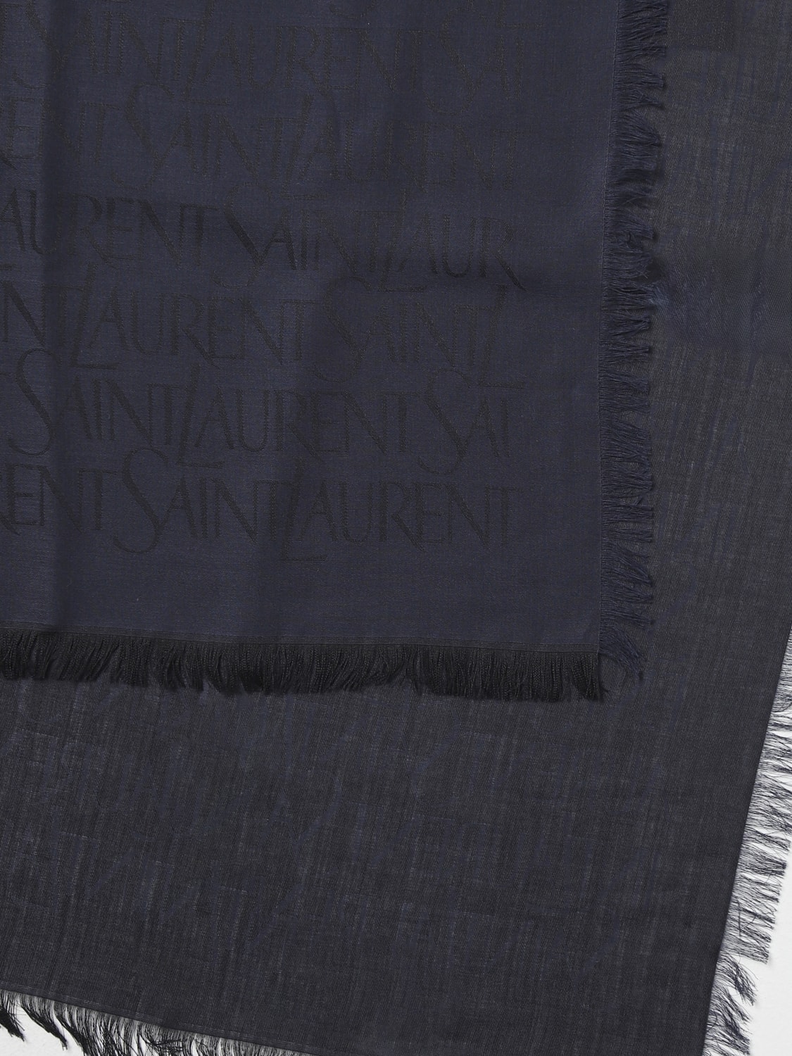 SAINT LAURENT SCARF: Scarf men Saint Laurent, Black - Img 3