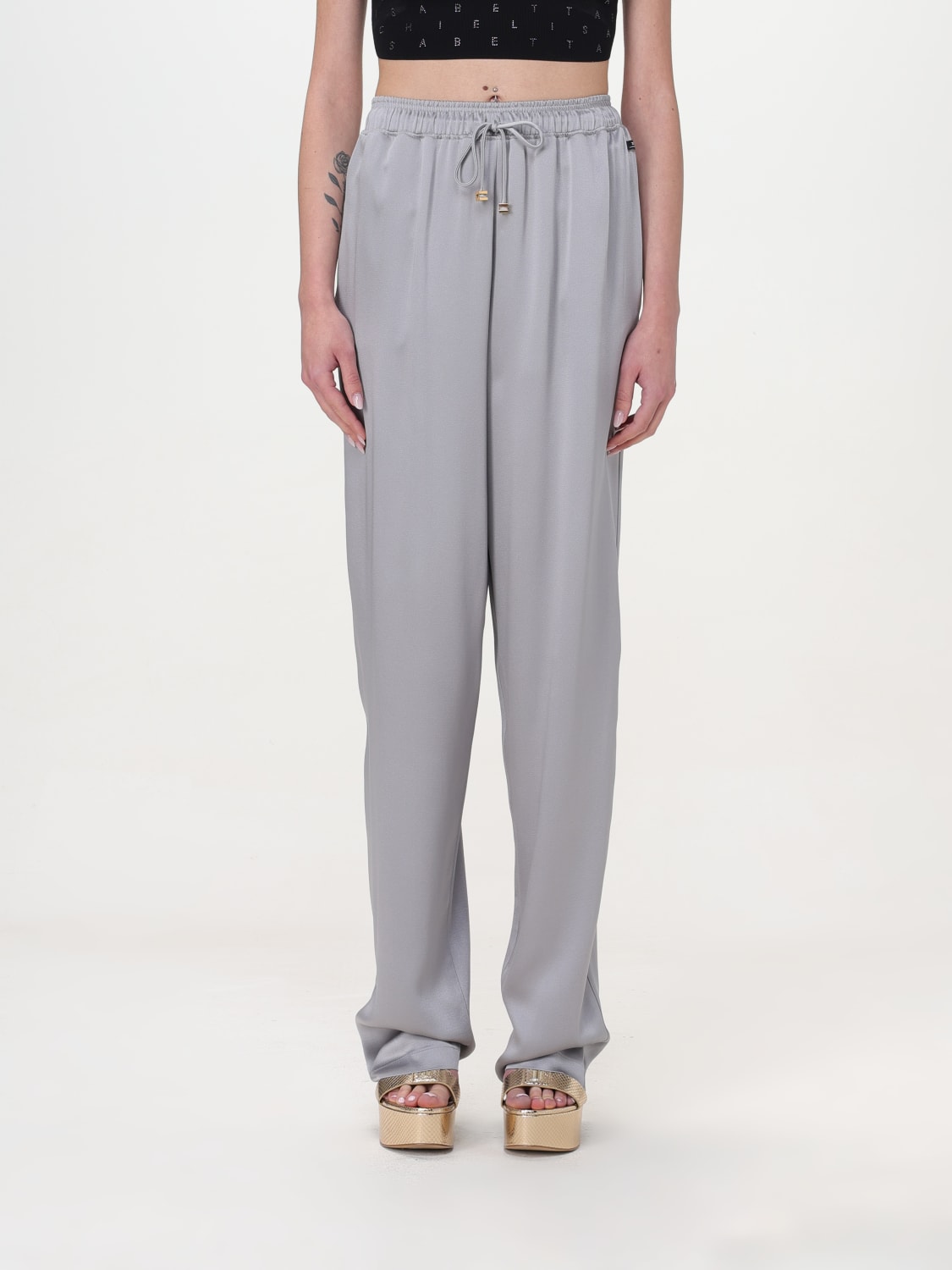 ELISABETTA FRANCHI PANTS: Pants woman Elisabetta Franchi, Grey - Img 1