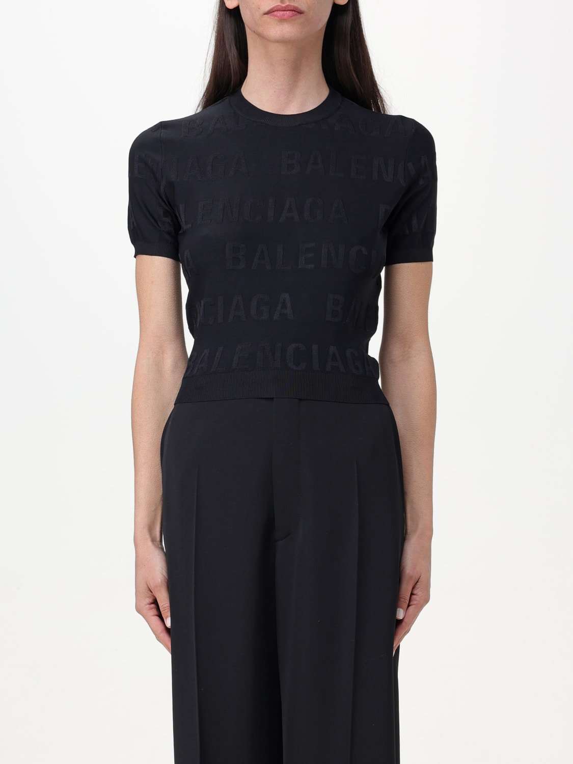 BALENCIAGA TOP: Balenciaga viscose top, Black - Img 1