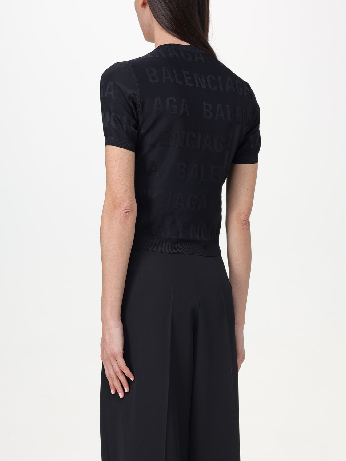 BALENCIAGA TOP: Balenciaga viscose top, Black - Img 3