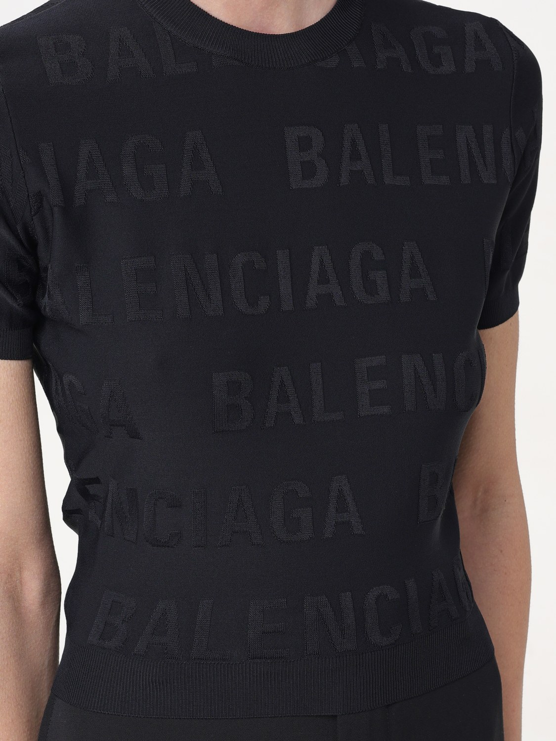 BALENCIAGA TOP: Balenciaga viscose top, Black - Img 5