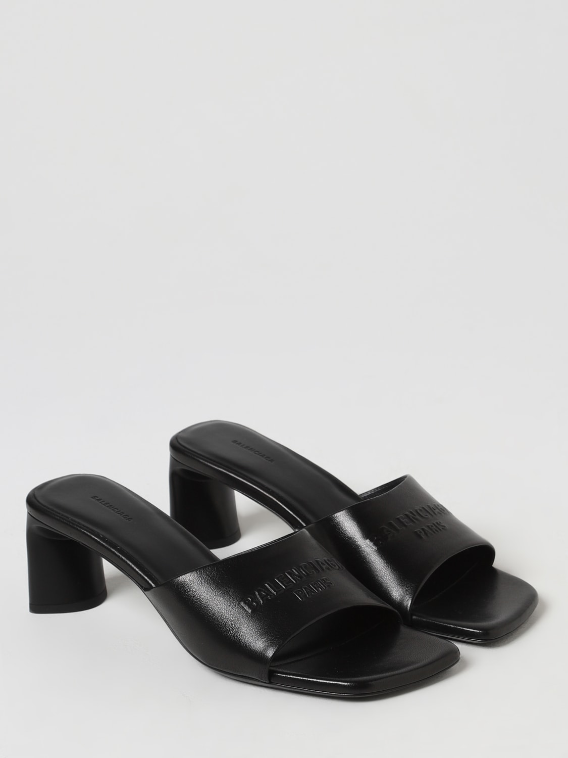 BALENCIAGA: Heeled sandals woman - Black | Balenciaga heeled