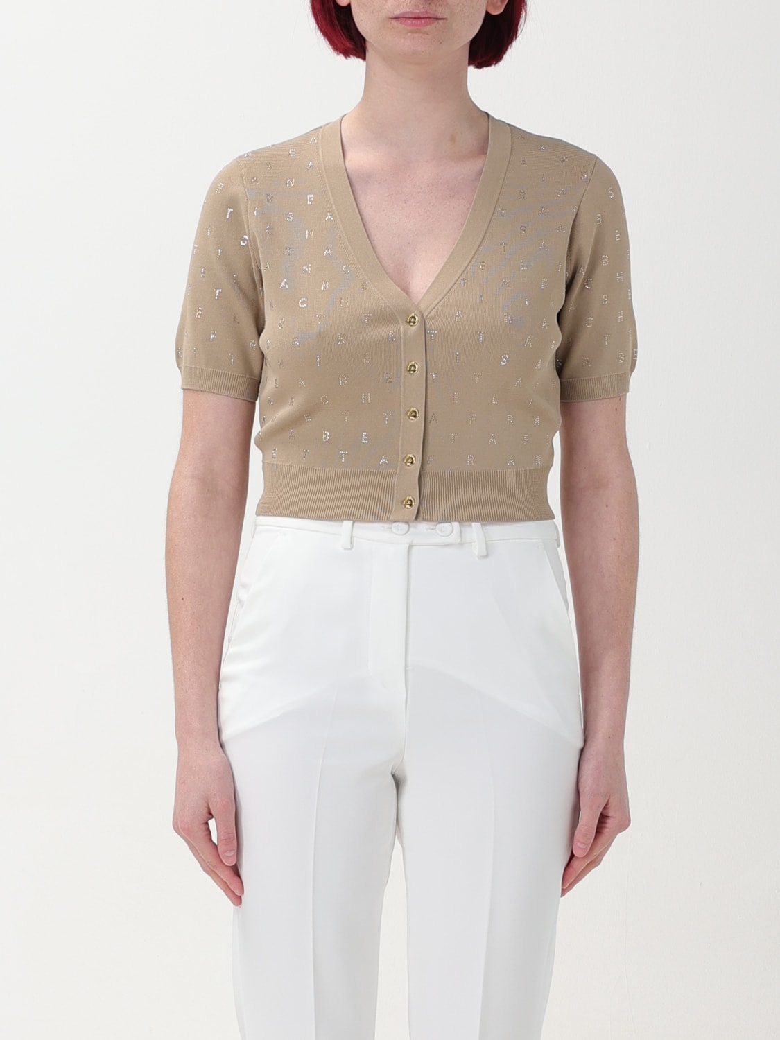 ELISABETTA FRANCHI CARDIGAN: Skirt woman Elisabetta Franchi, Beige - Img 1