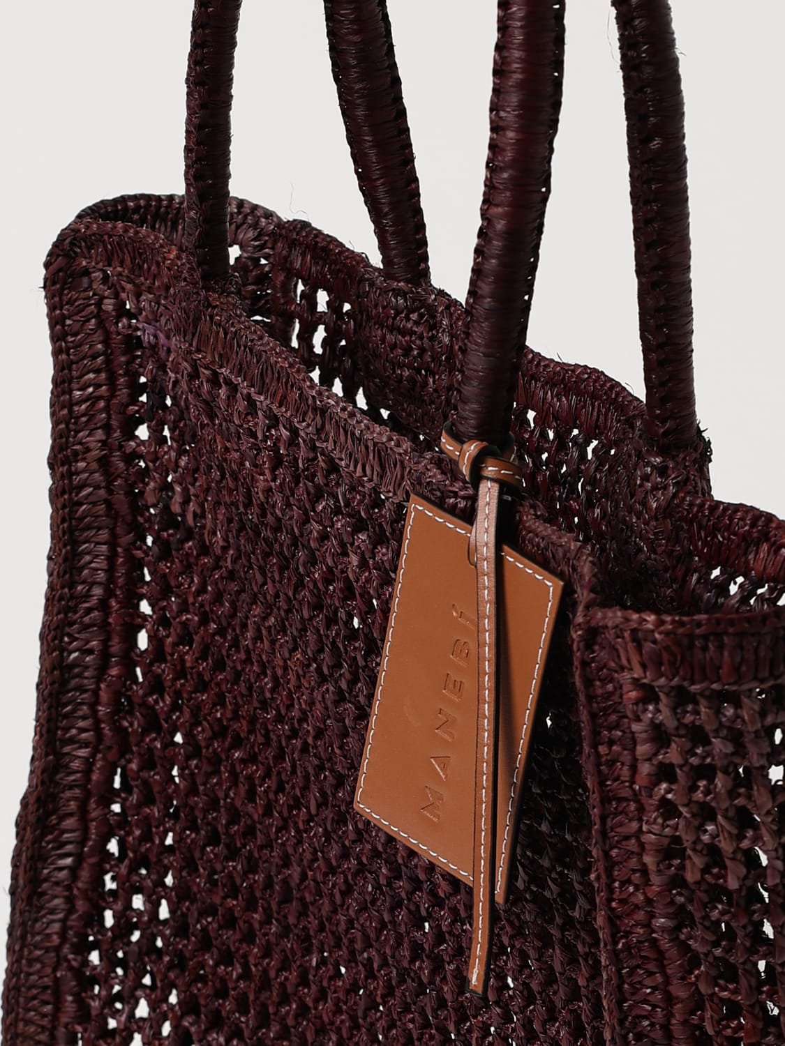 MANEBI SAC CABAS: Sac porté épaule femme Manebi, Marron - Img 3