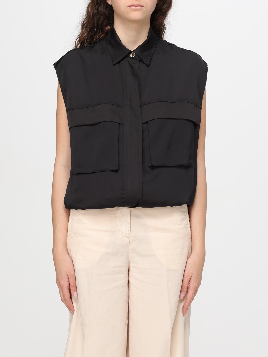 アウターその他 PINKO Woman Waistcoat Pink 103025A1PP N96 PINKO: Waistcoat woman - Black | Pinko waistcoat 103025A1PP
