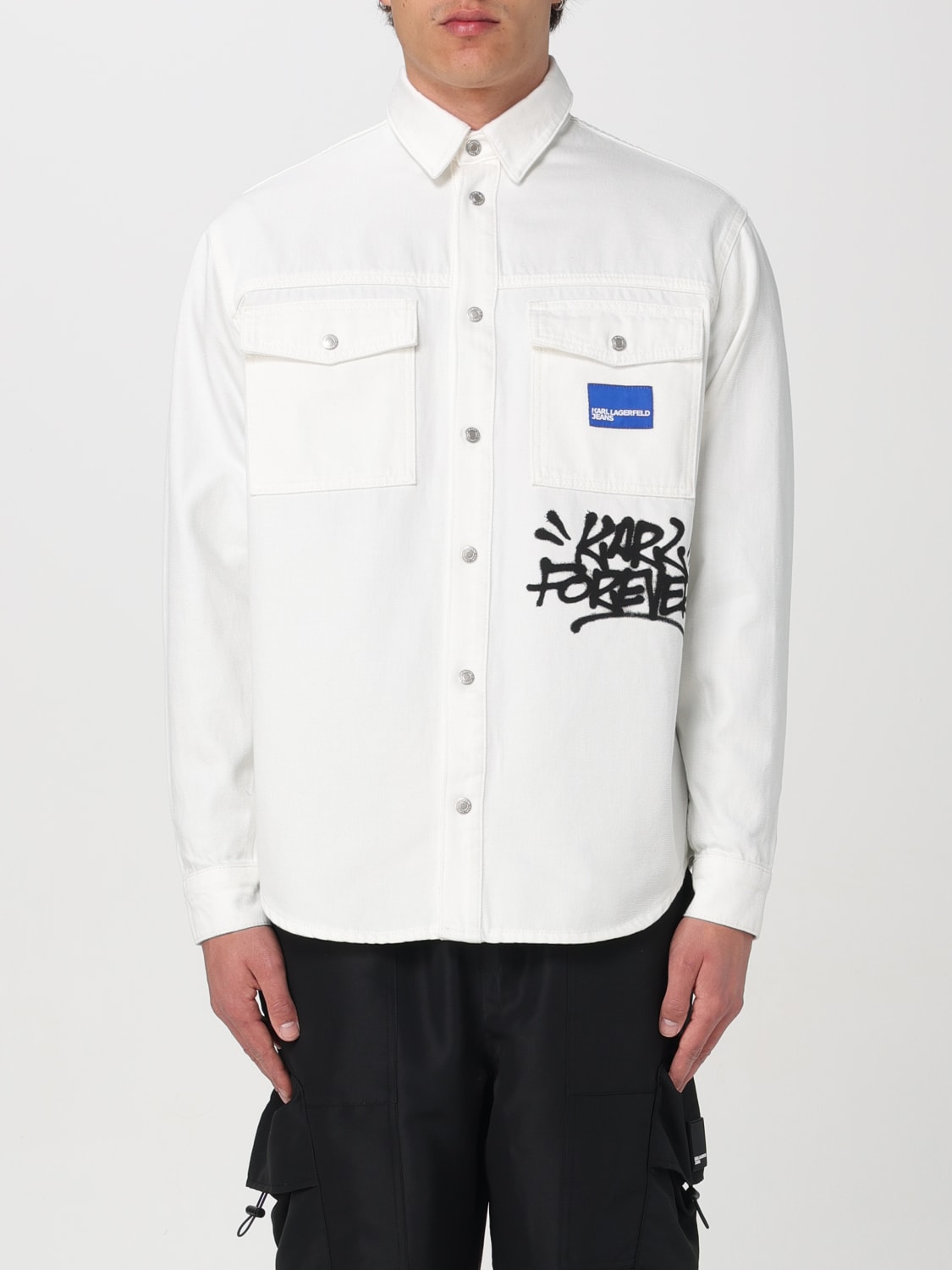 KARL LAGERFELD SHIRT: T-shirt men Karl Lagerfeld, White - Img 1