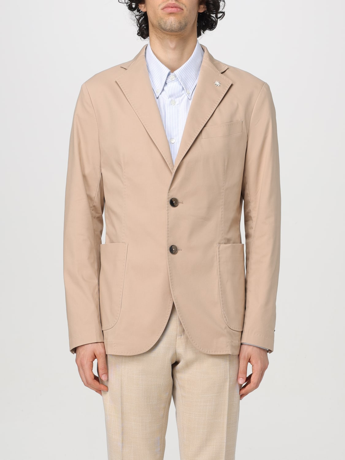 MANUEL RITZ BLAZER: Manuel Ritz men's blazer, Beige - Img 1