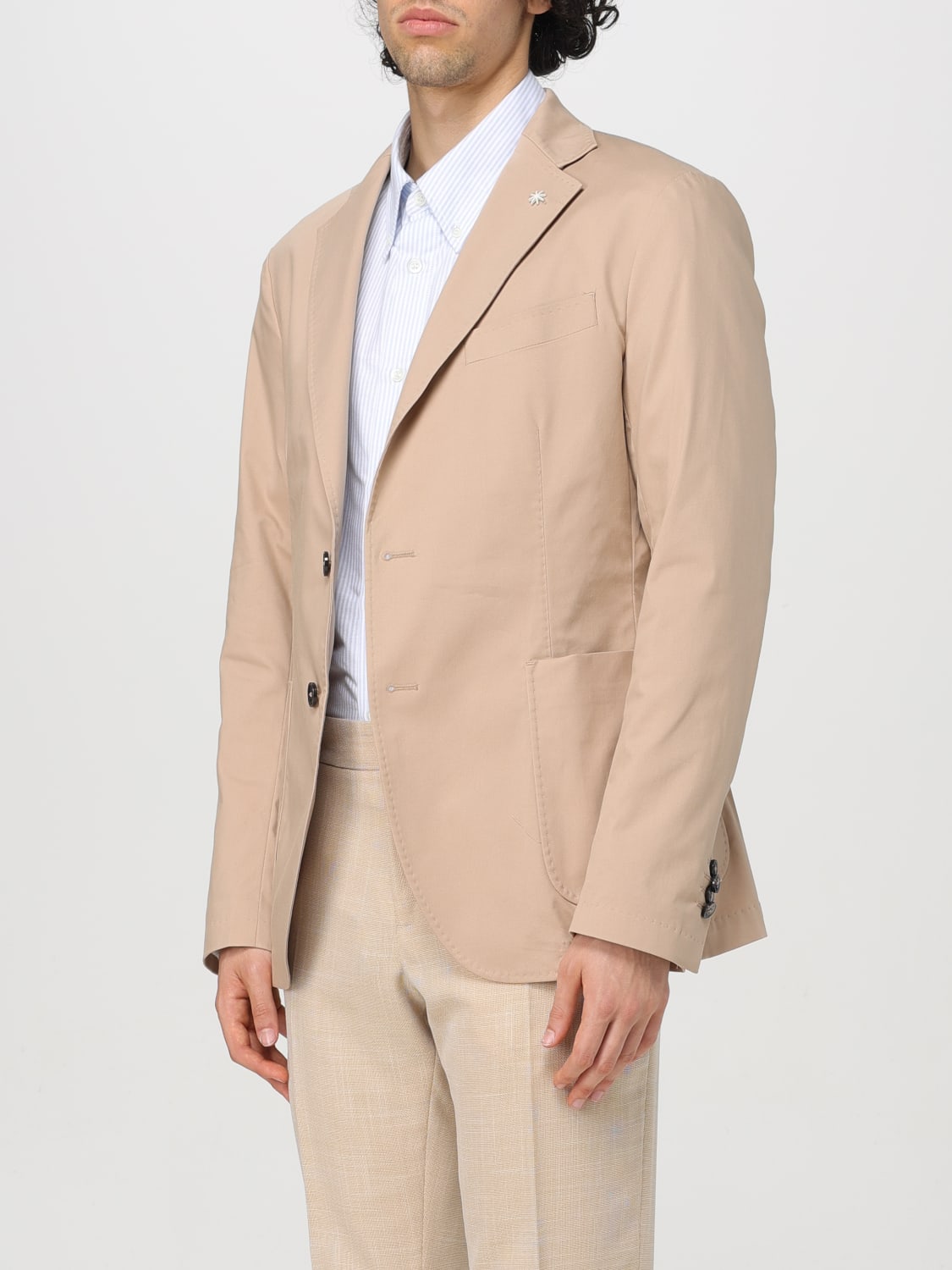 MANUEL RITZ BLAZER: Manuel Ritz men's blazer, Beige - Img 3