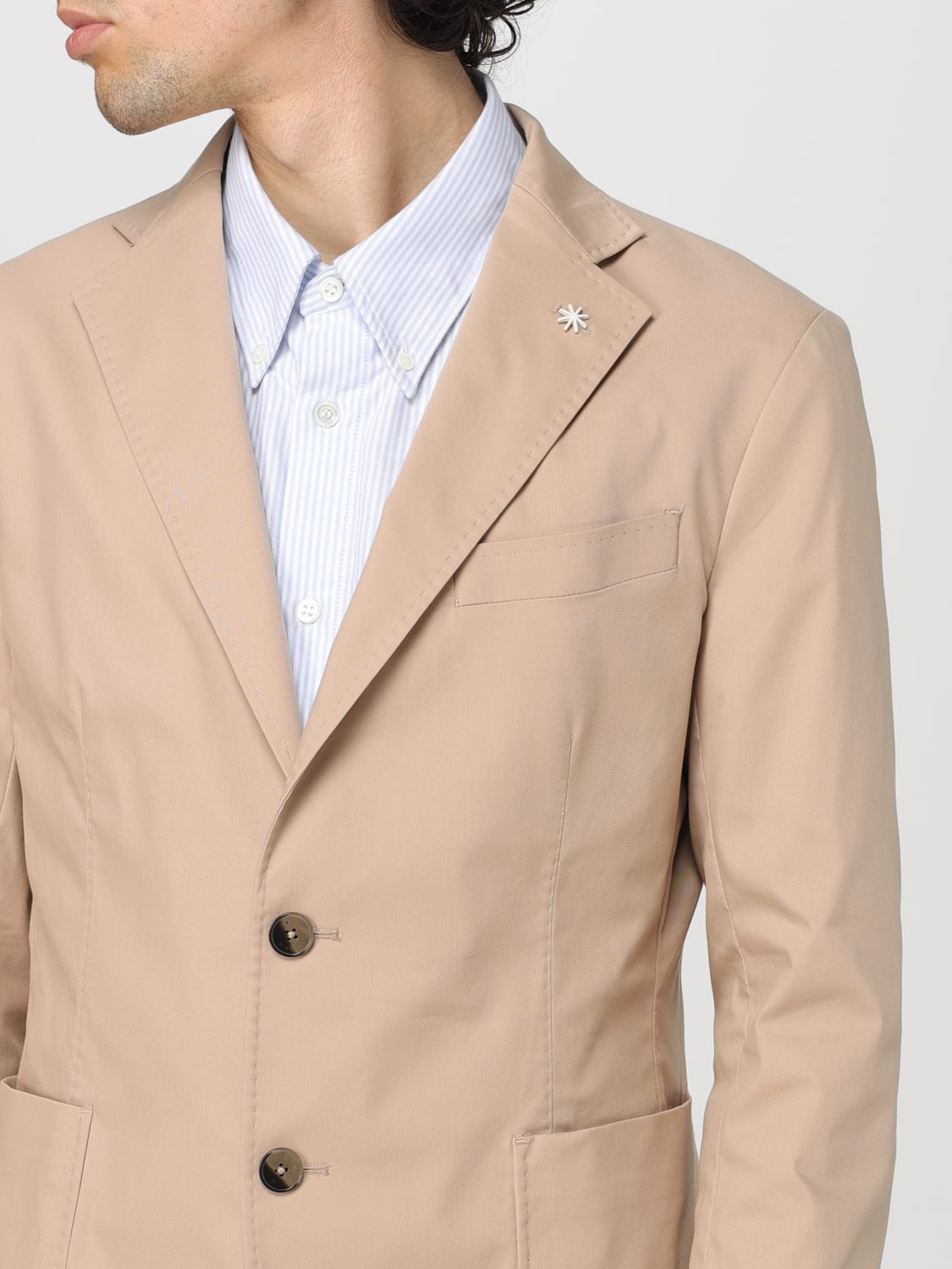 MANUEL RITZ BLAZER: Manuel Ritz men's blazer, Beige - Img 4