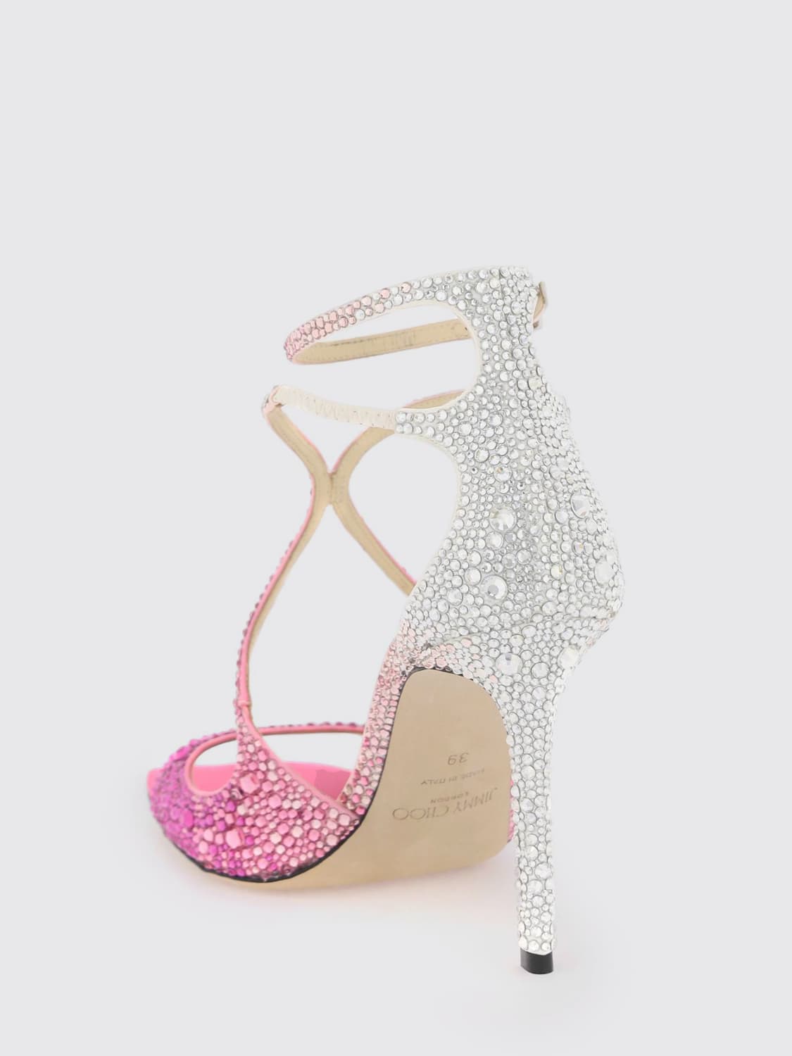 JIMMY CHOO SANDALI CON TACCO: Sandali con tacco donna Jimmy Choo, Rosa - Img 2