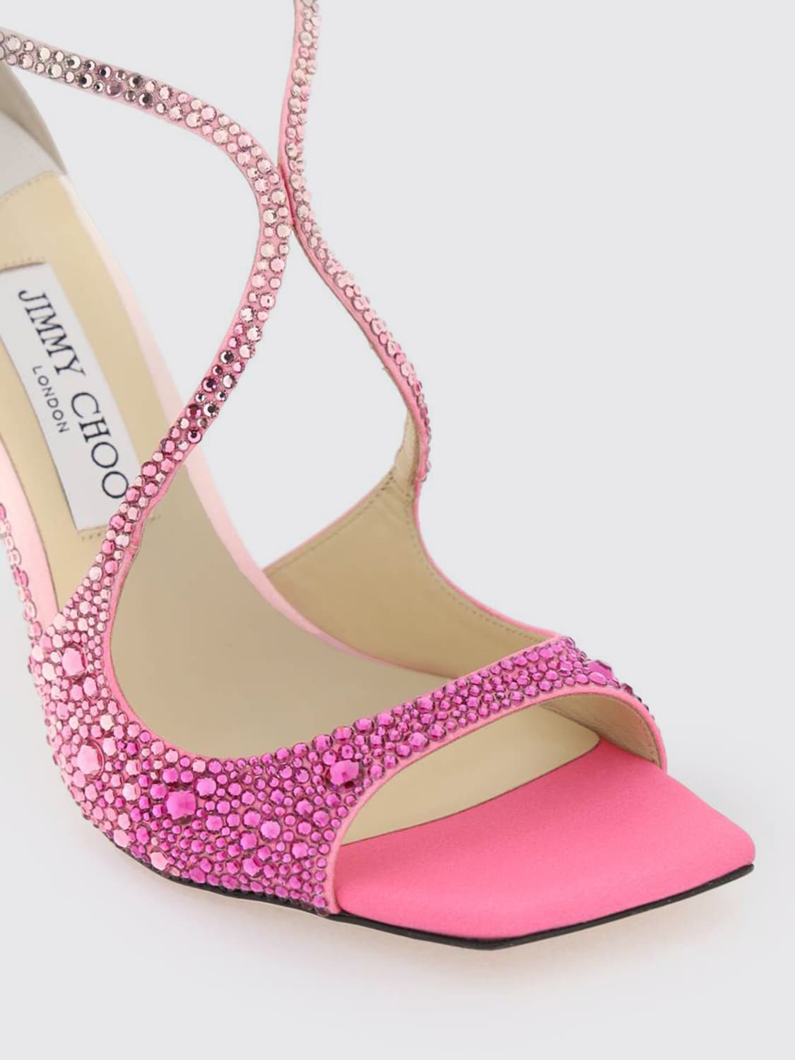 JIMMY CHOO SANDALI CON TACCO: Sandali con tacco donna Jimmy Choo, Rosa - Img 3