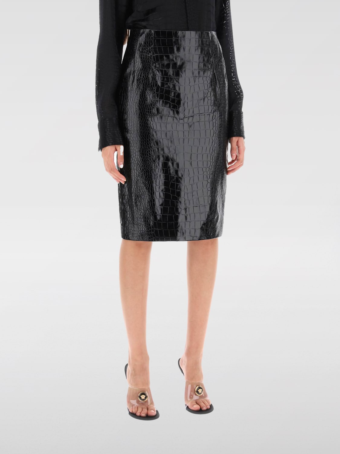 スカート VERSACE Woman Skirt Black 10126301A08447 1B000 VERSACE: Skirt woman - Black | Versace skirt 10126301A08447