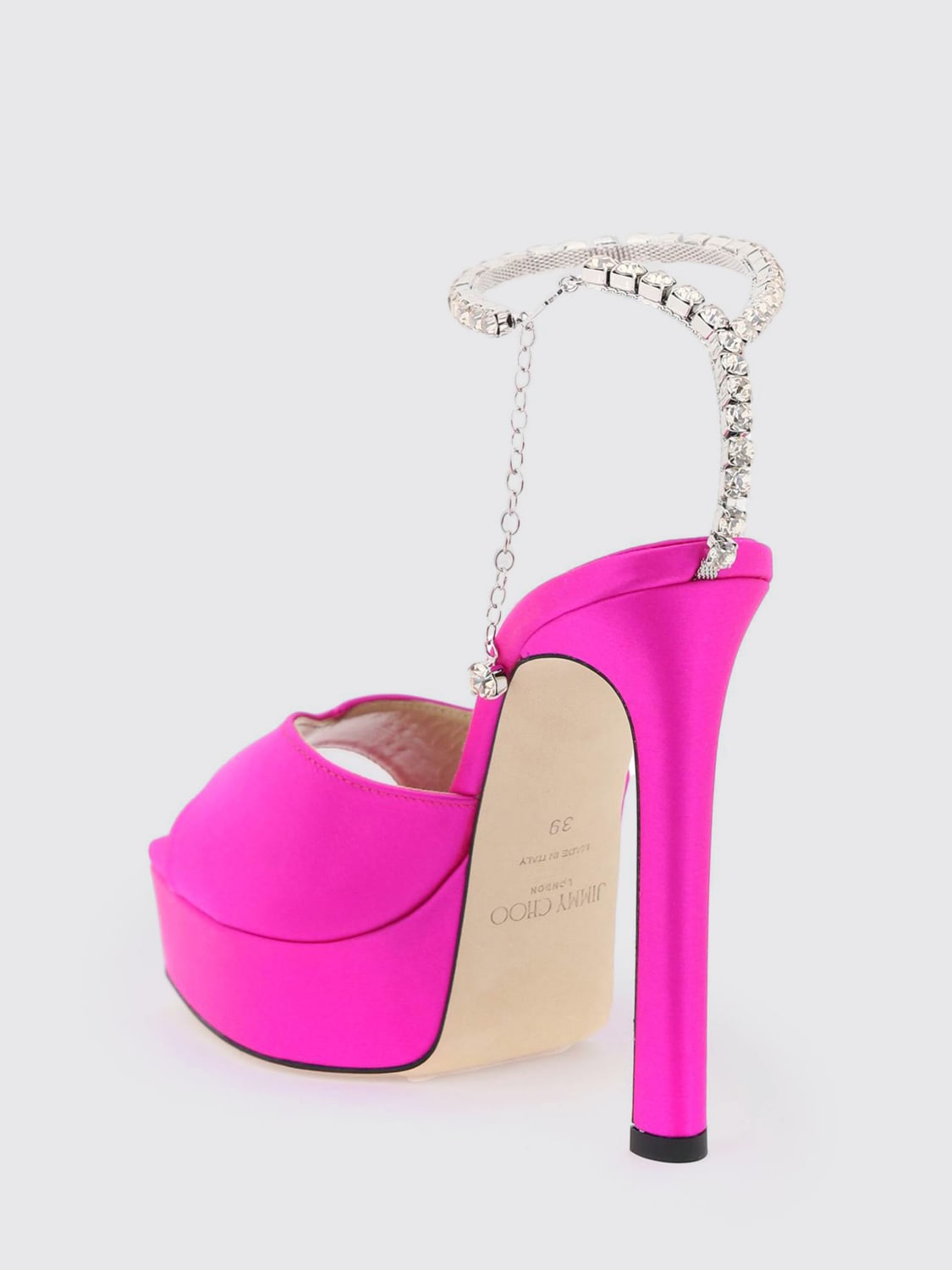 JIMMY CHOO HEELED SANDALS: Heeled sandals woman Jimmy Choo, Fuchsia - Img 2