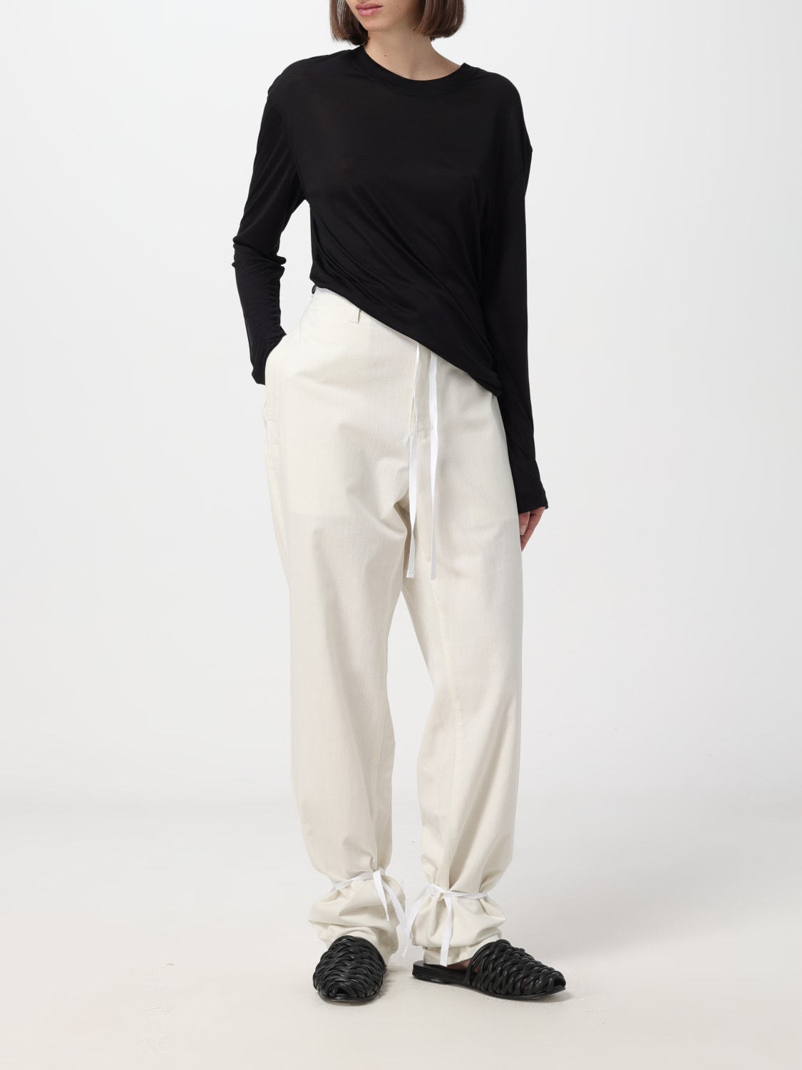 Lemaireアウトレット：パンツ レディース - ホワイト | GIGLIO.COM 