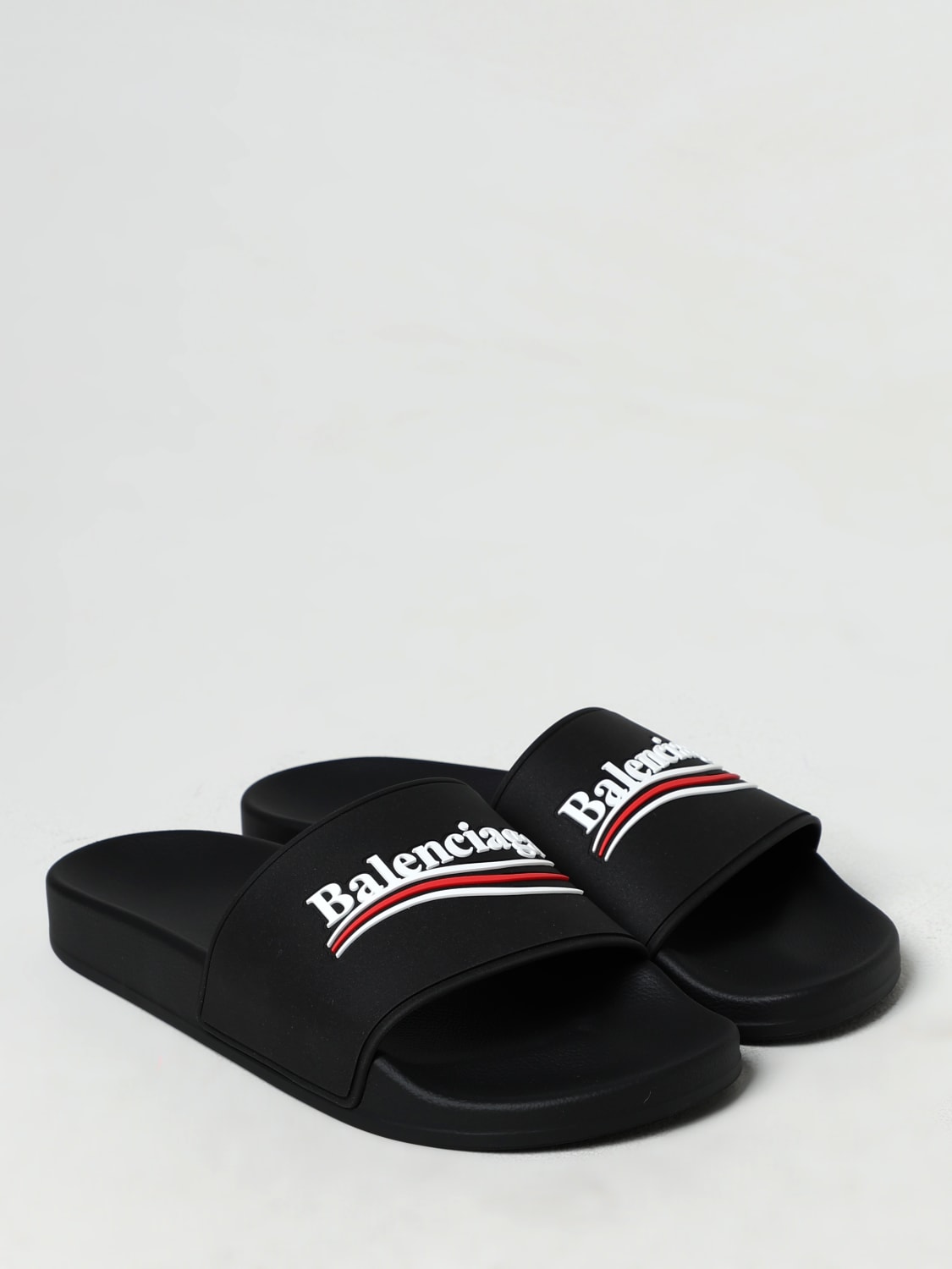 BALENCIAGA：フラットサンダル レディース - ブラック | GIGLIO.COMオンラインのBalenciaga フラットサンダル  776814W1S80