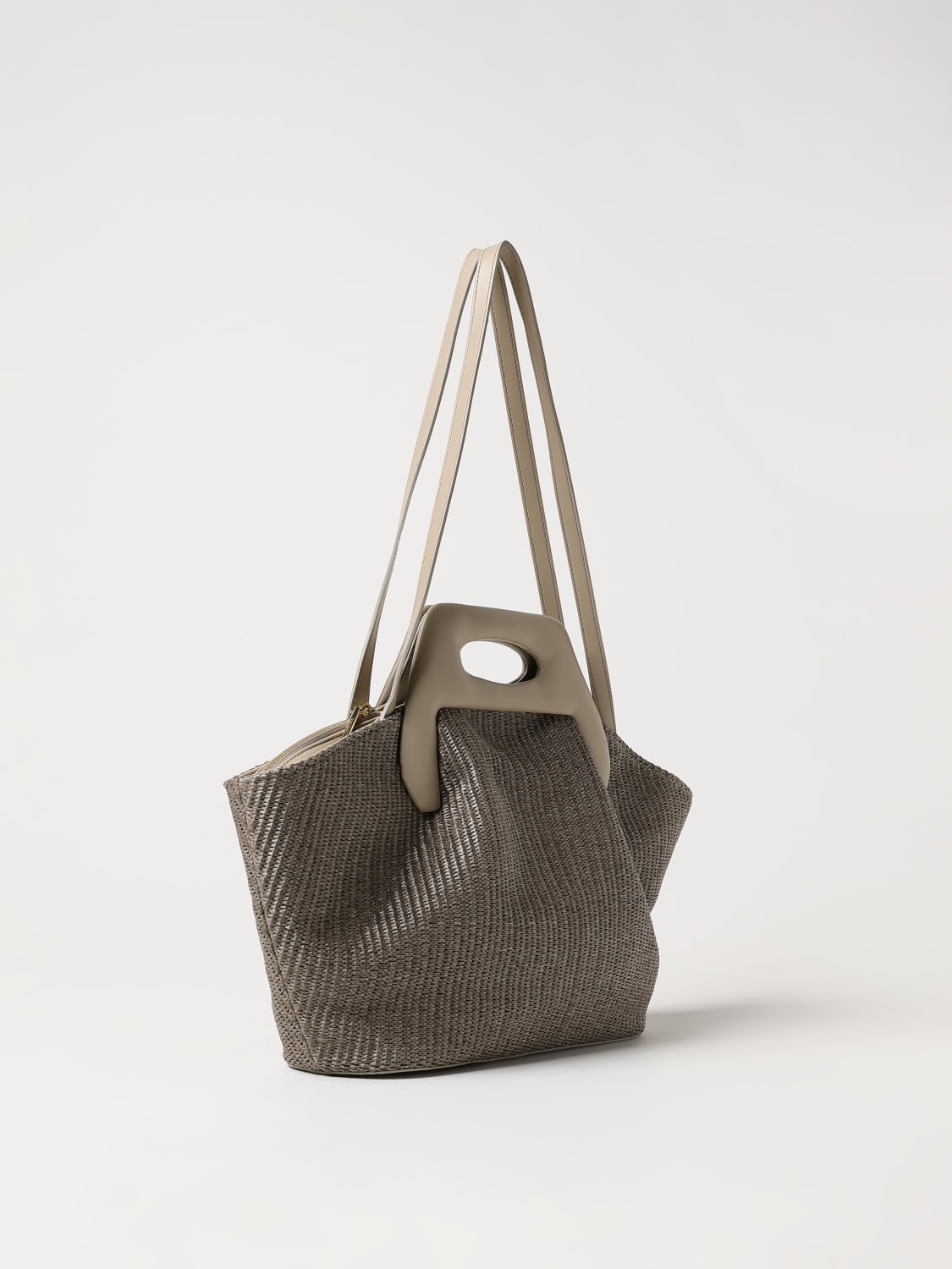 THEMOIRÈ SHOULDER BAG: Themoirè women's shoulder bag, Beige - Img 2