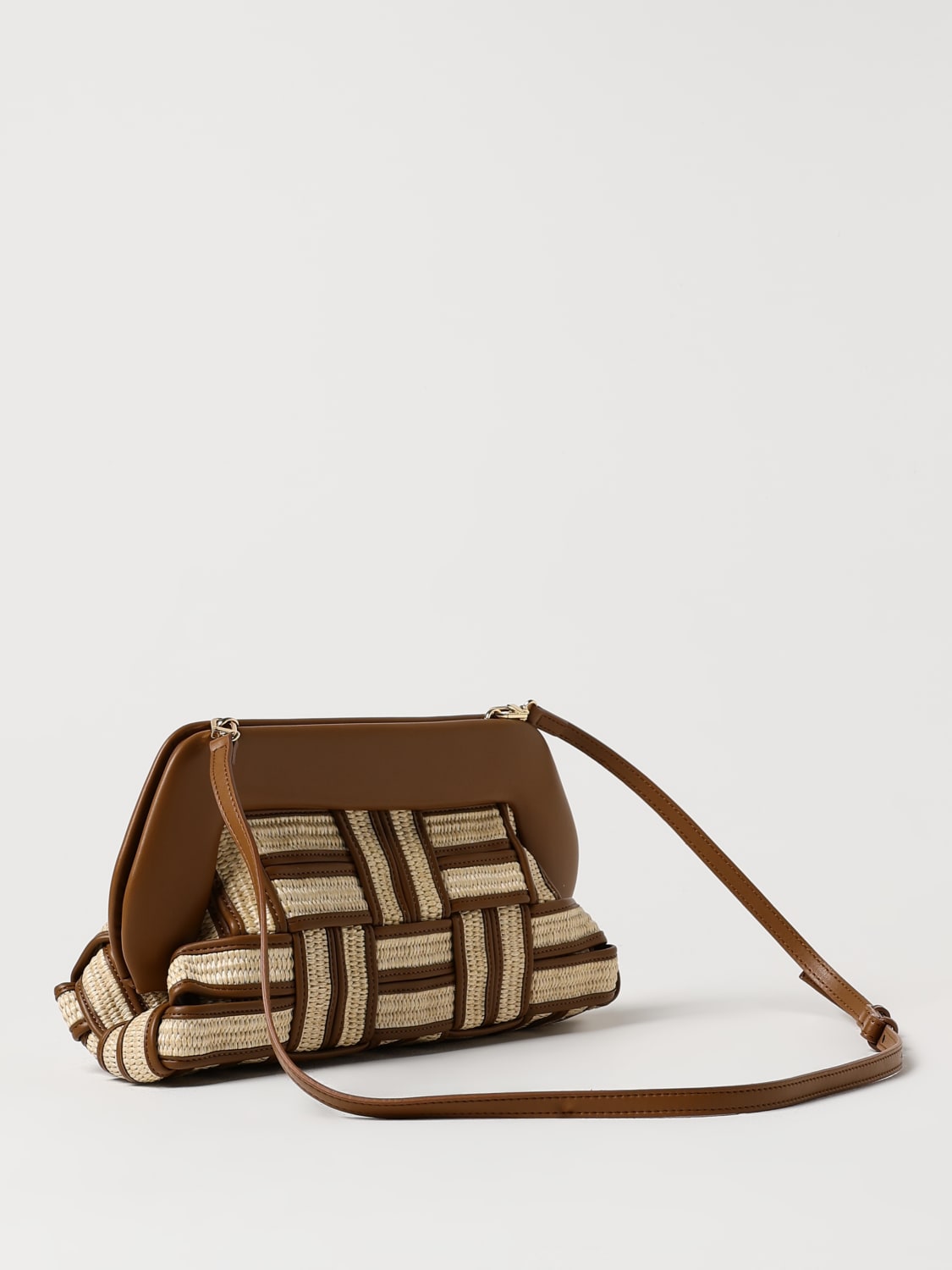 THEMOIRÈ CLUTCH: Themoirè women's shoulder bag, Beige - Img 2