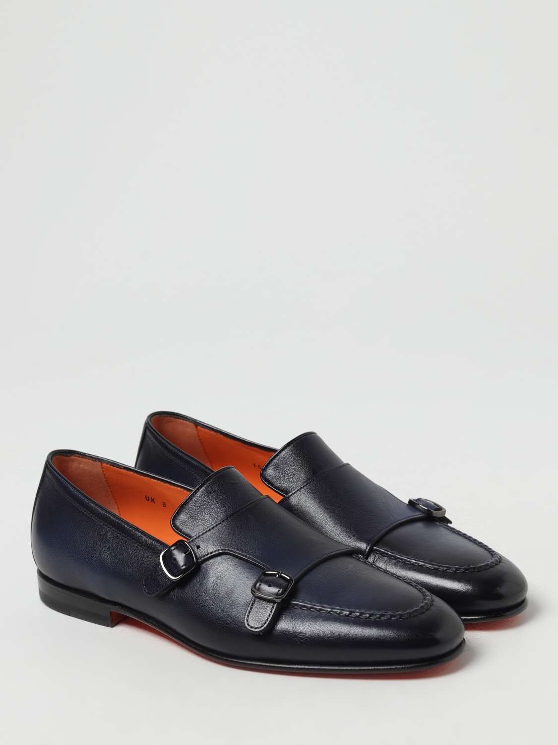 SANTONI LOAFERS: Shoes men Santoni, Blue - Img 2