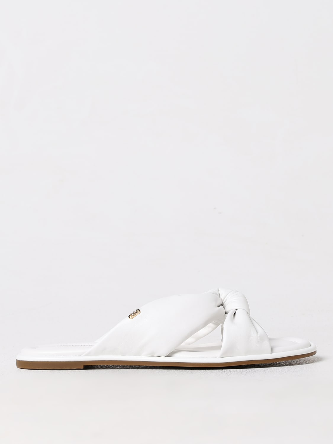 Michael Michael Kors Outlet Heeled sandals woman White Michael Michael Kors flat sandals 40S4ELFS1L online at GIGLIO.COM