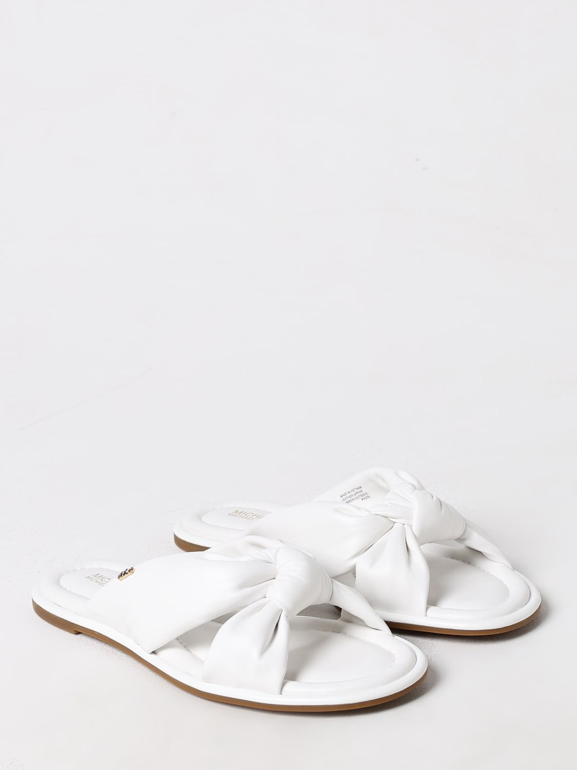 Michael kors white flat sandals shop