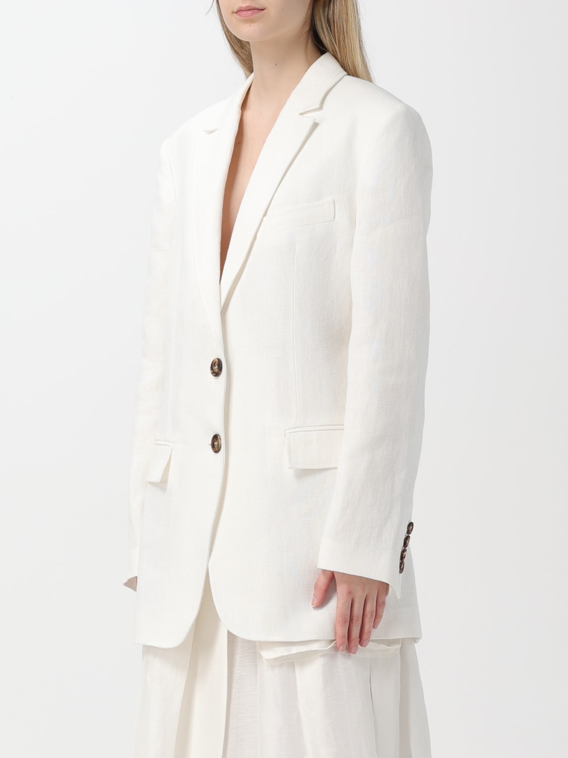 ALBERTA FERRETTI BLAZER: Veste femme Alberta Ferretti, Blanc - Img 4