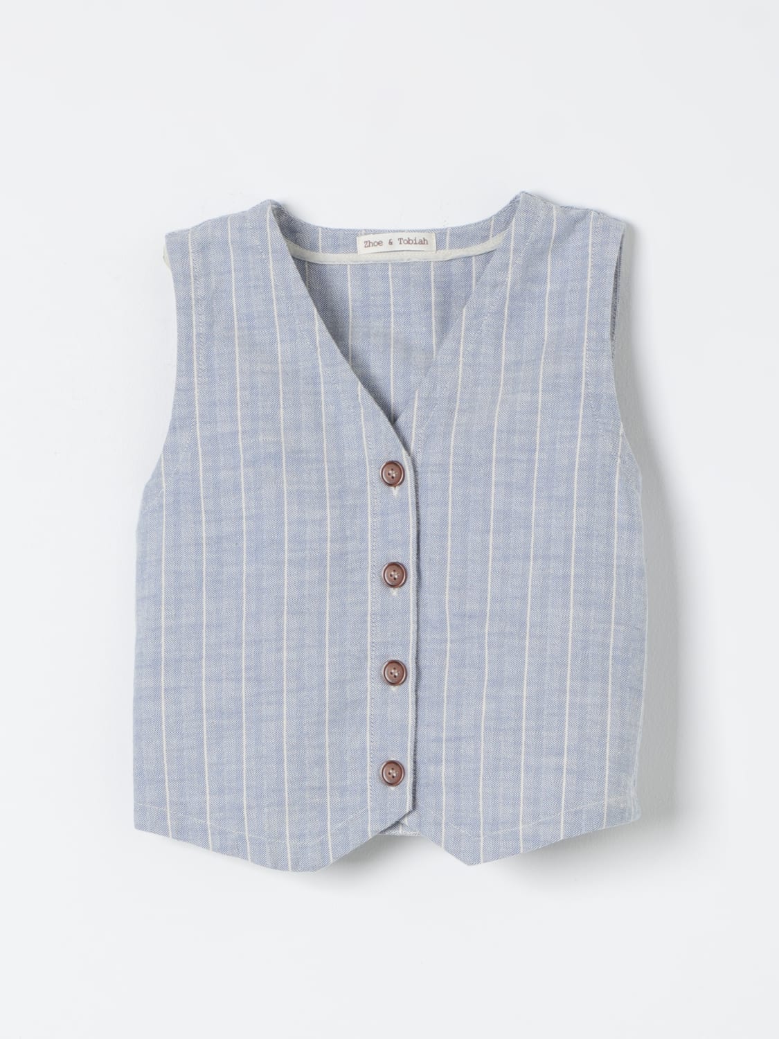 ZHOE & TOBIAH WAISTCOAT: Waistcoat kids Zhoe & Tobiah, Blue - Img 1